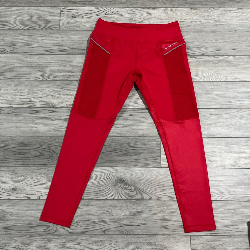 NWOT Alpha Prime Reflective Legging in Ruby Red